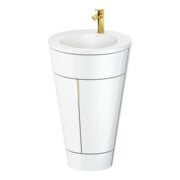 Duravit Waschtischunterschrank c-bonded Set Starck 1 56x86,4x60,5cm, st, G gol pol., we. hgl