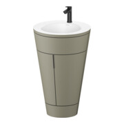 Duravit Waschtischunterschrank c-bonded Set Starck 1 56x86,4x60,5cm, st, G sw, st-g s-matt