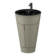 Duravit Waschtischunterschrank c-bonded Set Starck 1 56x86,4x60,5cm, st, G sw, st-g s-matt