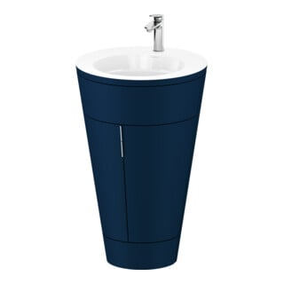 Duravit Waschtischunterschrank c-bonded Set Starck 1 56x86,4x60,5cm, st, Gr. chr, blau s-matt
