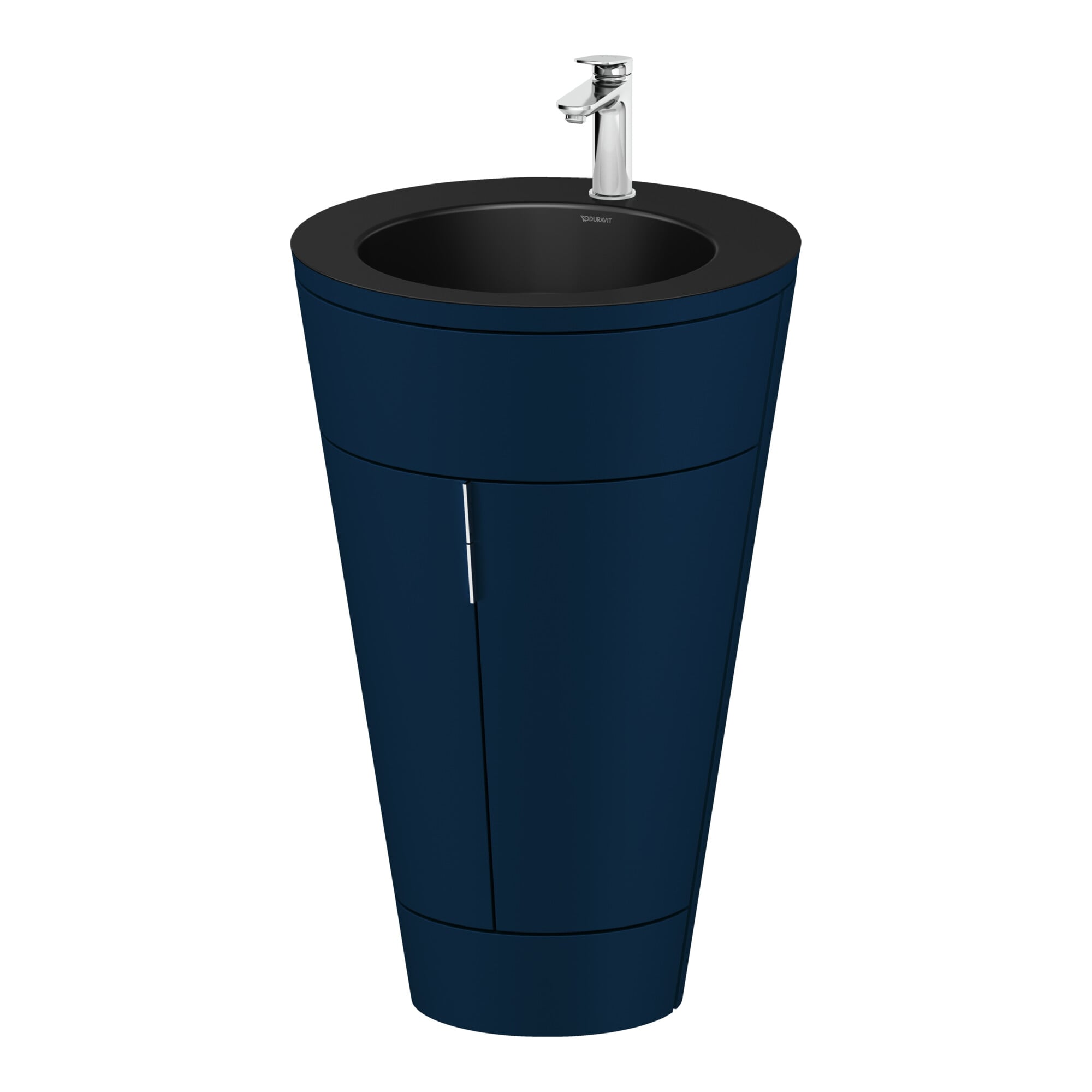 Duravit Waschtischunterschrank c-bonded Set Starck 1 56x86,4x60,5cm, st, Gr. chr, blau s-matt