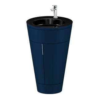Duravit Waschtischunterschrank c-bonded Set Starck 1 56x86,4x60,5cm, st, Gr. chr, blau s-matt