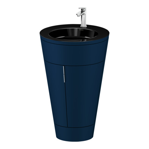 Duravit Waschtischunterschrank c-bonded Set Starck 1 56x86,4x60,5cm, st, Gr. chr, blau s-matt