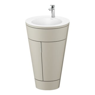Duravit Waschtischunterschrank c-bonded Set Starck 1 56x86,4x60,5cm, st, Gr. chr, Tau s-matt