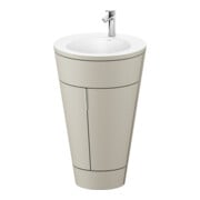 Duravit Waschtischunterschrank c-bonded Set Starck 1 56x86,4x60,5cm, st, Gr. chr, Tau s-matt