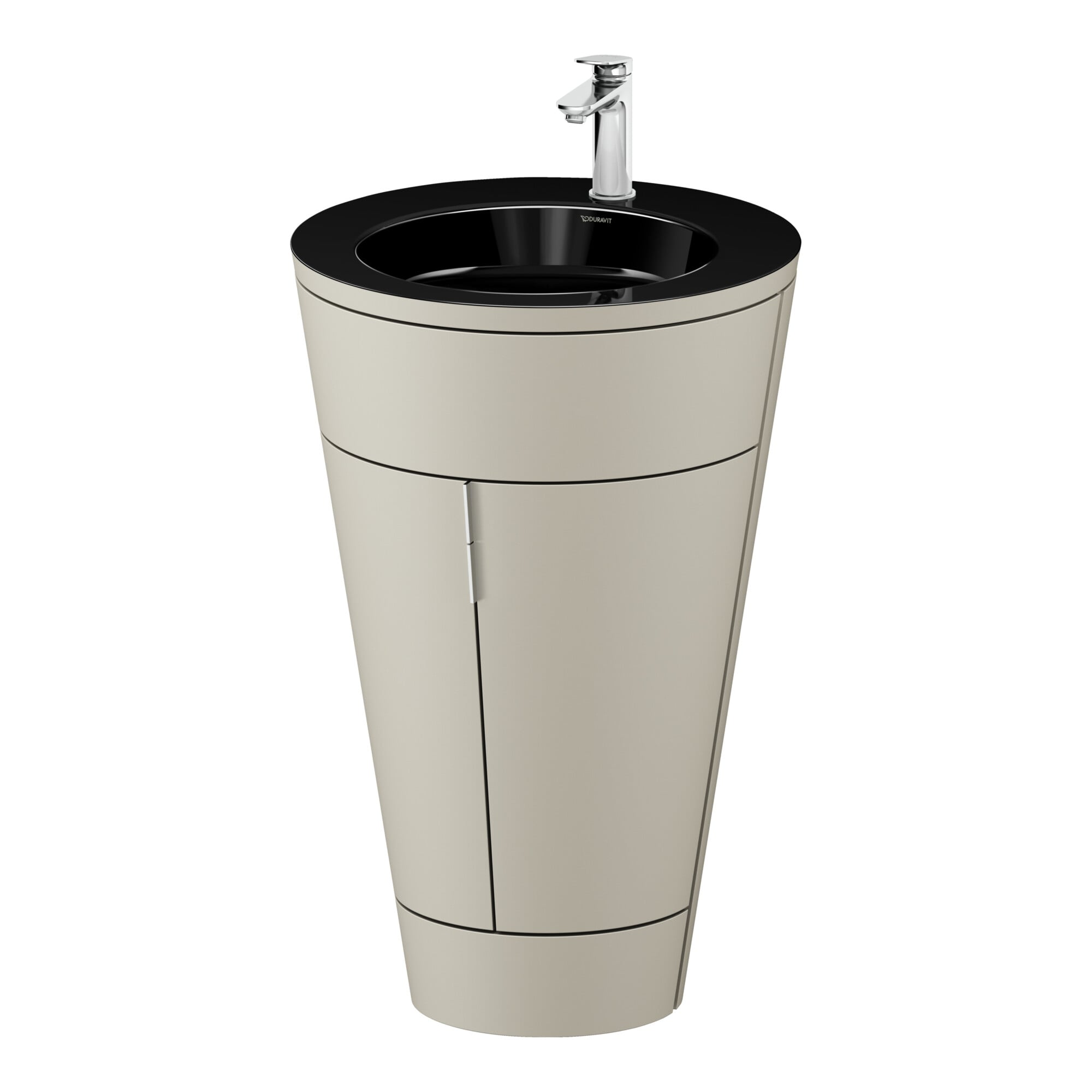 Duravit Waschtischunterschrank c-bonded Set Starck 1 56x86,4x60,5cm, st, Gr. chr, Tau s-matt
