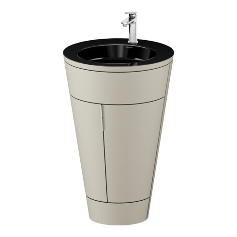 Duravit Waschtischunterschrank c-bonded Set Starck 1 56x86,4x60,5cm, st, Gr. chr, Tau s-matt