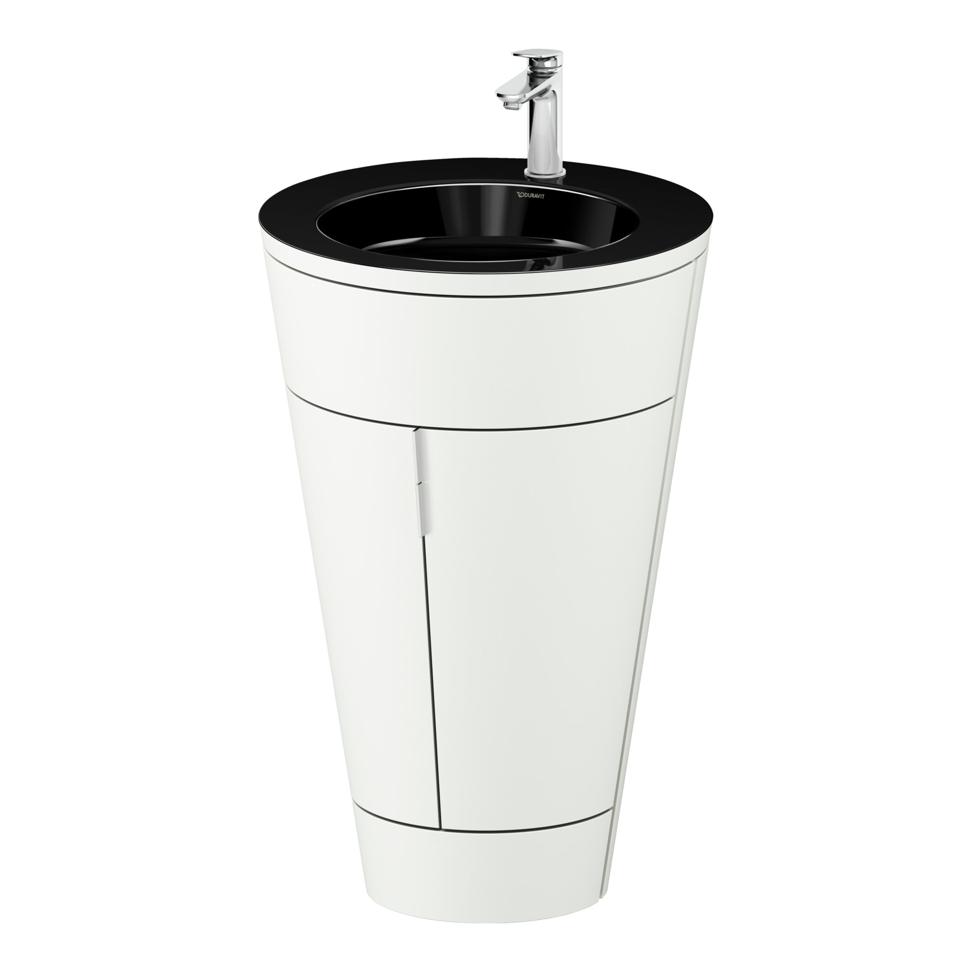 Duravit Waschtischunterschrank c-bonded Set Starck 1 56x86,4x60,5cm, st, Gr. chr, we. s-matt
