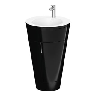 Duravit Waschtischunterschrank c-bonded Set Starck 1 56x86,4x60,5cm, st, Gr. ES geb., sw hgl