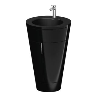 Duravit Waschtischunterschrank c-bonded Set Starck 1 56x86,4x60,5cm, st, Gr. ES geb., sw hgl