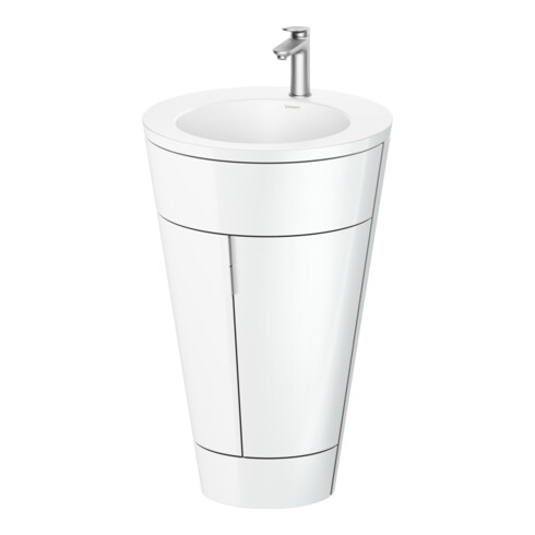 Duravit Waschtischunterschrank c-bonded Set Starck 1 56x86,4x60,5cm, st, Gr. ES geb., we. hgl