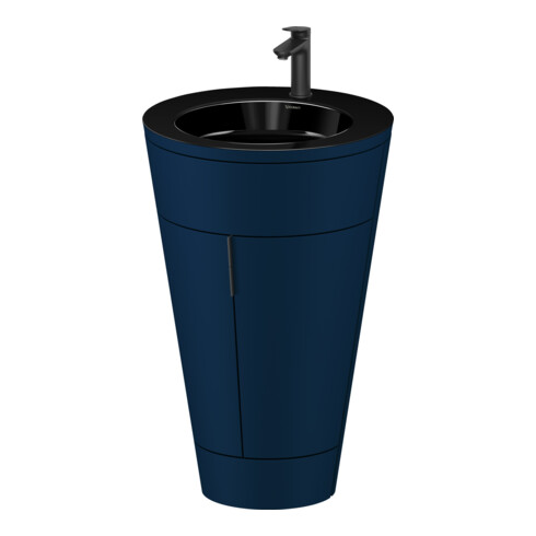 Duravit Waschtischunterschrank c-bonded Set Starck 1 56x86,4x60,5cm, st, Gr. sw, blau s-matt