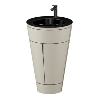 Duravit Waschtischunterschrank c-bonded Set Starck 1 56x86,4x60,5cm, st, Gr. sw, Tau s-matt
