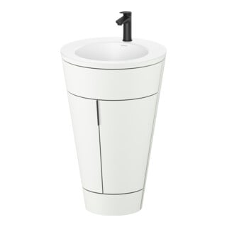Duravit Waschtischunterschrank c-bonded Set Starck 1 56x86,4x60,5cm, st, Gr. sw, we. s-matt