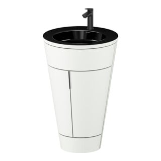 Duravit Waschtischunterschrank c-bonded Set Starck 1 56x86,4x60,5cm, st, Gr. sw, we. s-matt