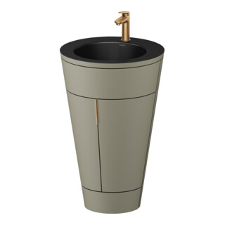 Duravit Waschtischunterschrank c-bonded Set Starck 1 56x86,4x60,5cm, st, IB, G b ge, st-g m