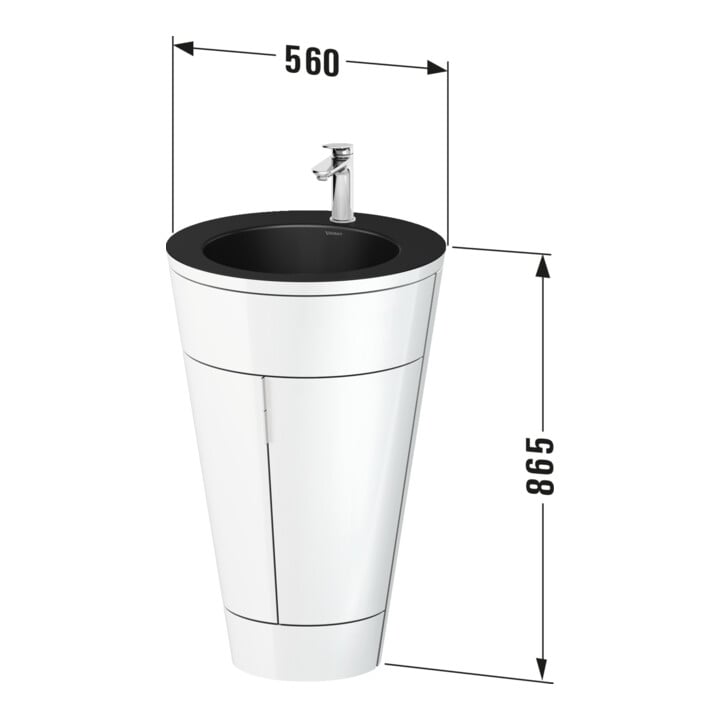 Duravit Waschtischunterschrank c-bonded Set Starck 1 56x86,4x60,5cm, st, IB, G g p, gra m