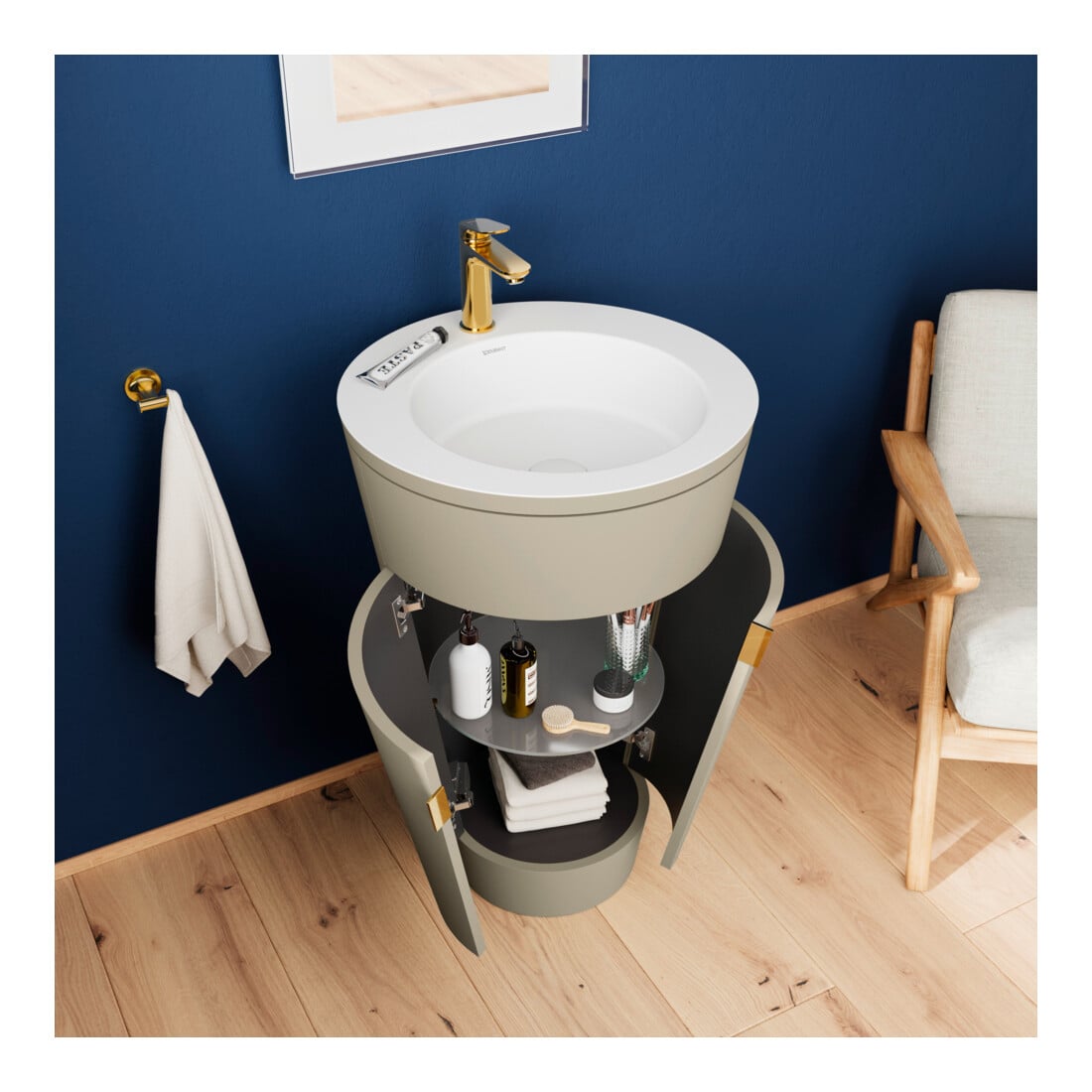 Duravit Waschtischunterschrank c-bonded Set Starck 1 56x86,4x60,5cm, st, IB, G g p, T s-matt