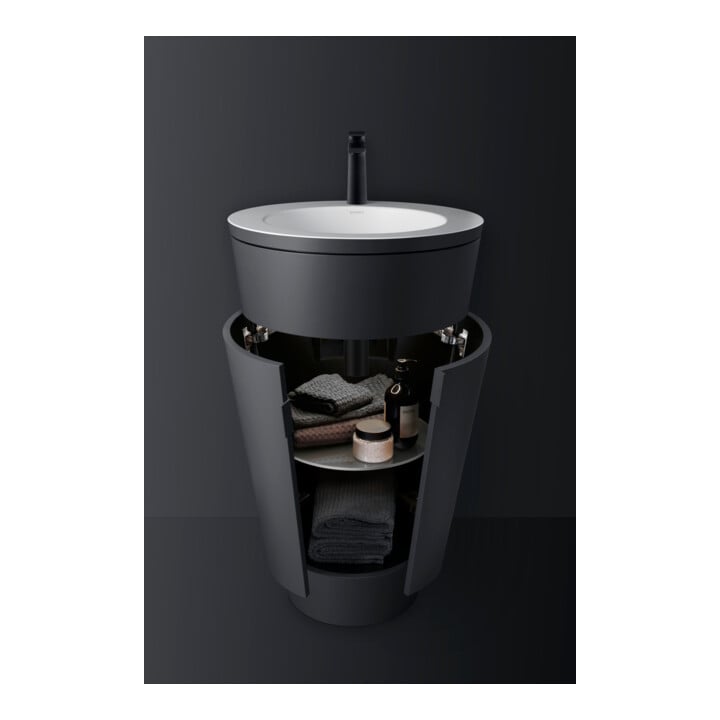 Duravit Waschtischunterschrank c-bonded Set Starck 1 56x86,4x60,5cm, st, IB, G sw, gra s-matt