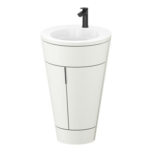 Duravit Waschtischunterschrank c-bonded Set Starck 1 56x86,4x60,5cm, st, IB, G sw, No w m
