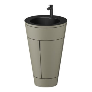 Duravit Waschtischunterschrank c-bonded Set Starck 1 56x86,4x60,5cm, st, IB, G sw, st-g m