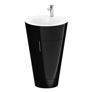 Duravit Waschtischunterschrank c-bonded Set Starck 1 56x86,4x60,5cm, st, IB, Gr. chr, sw hgl