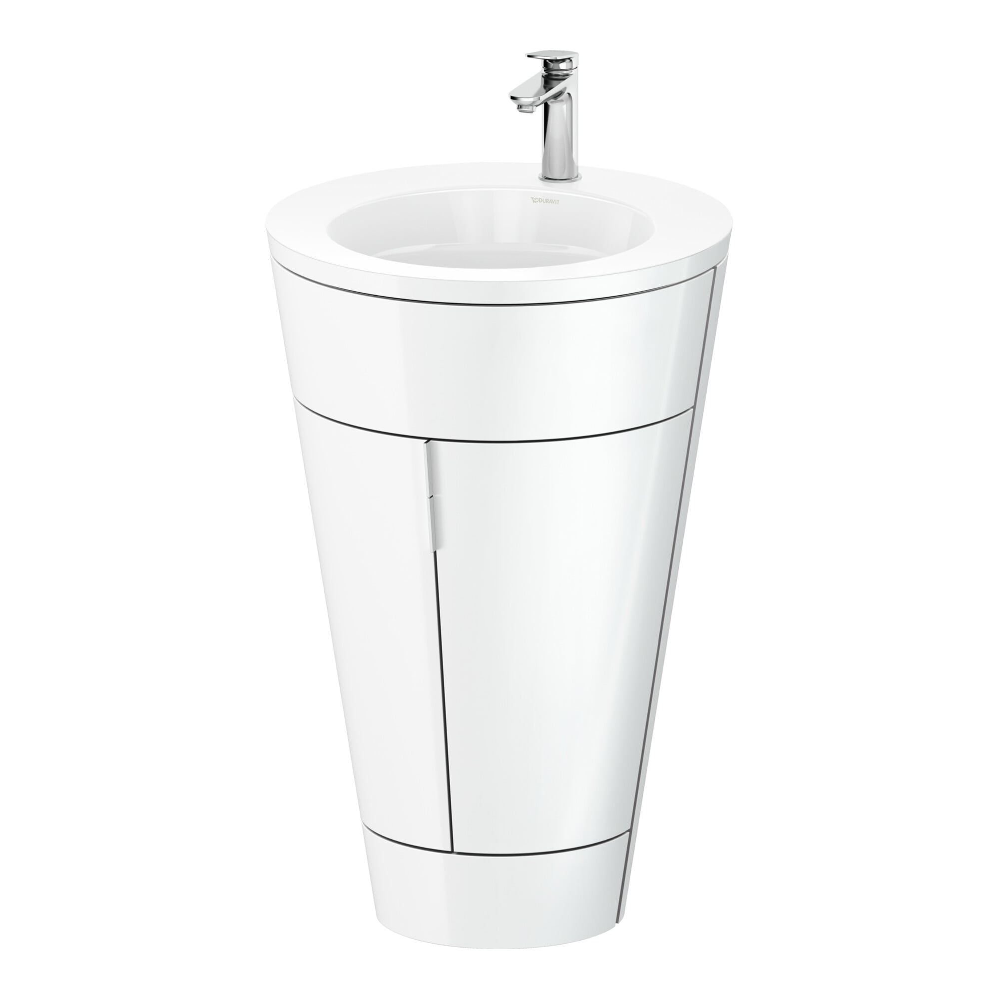 Duravit Waschtischunterschrank c-bonded Set Starck 1 56x86,4x60,5cm, st, IB, Gr. chr, we. hgl