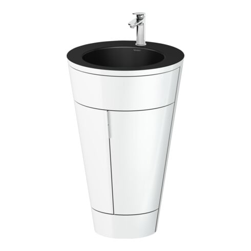 Duravit Waschtischunterschrank c-bonded Set Starck 1 56x86,4x60,5cm, st, IB, Gr. chr, we. hgl