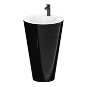 Duravit Waschtischunterschrank c-bonded Set Starck 1 56x86,4x60,5cm, st, IB, Gr. sw, sw hgl