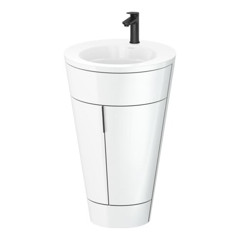 Duravit Waschtischunterschrank c-bonded Set Starck 1 56x86,4x60,5cm, st, IB, Gr. sw, we. hgl