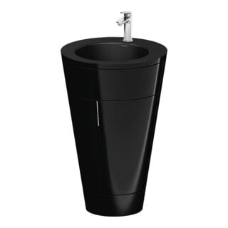 Duravit Waschtischunterschrank c-bonded Set Starck 1 56x86,4x60,5cm, steh., Gr. chr, sw hgl