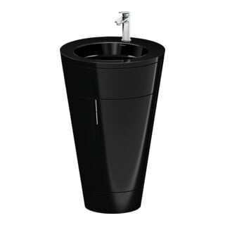 Duravit Waschtischunterschrank c-bonded Set Starck 1 56x86,4x60,5cm, steh., Gr. chr, sw hgl