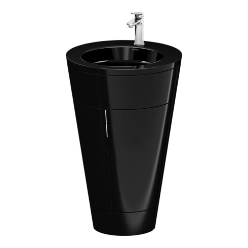 Duravit Waschtischunterschrank c-bonded Set Starck 1 56x86,4x60,5cm, steh., Gr. chr, sw hgl