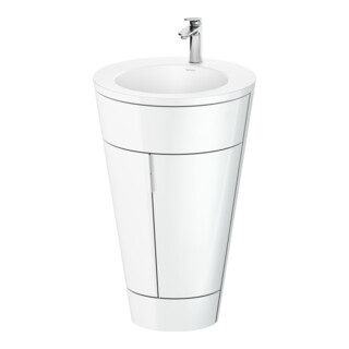 Duravit Waschtischunterschrank c-bonded Set Starck 1 56x86,4x60,5cm, steh., Gr. chr, we. hgl