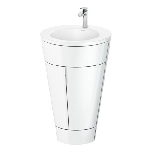 Duravit Waschtischunterschrank c-bonded Set Starck 1 56x86,4x60,5cm, steh., Gr. chr, we. hgl