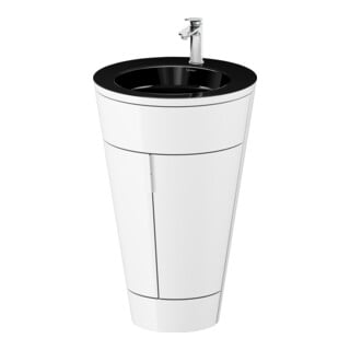 Duravit Waschtischunterschrank c-bonded Set Starck 1 56x86,4x60,5cm, steh., Gr. chr, we. hgl