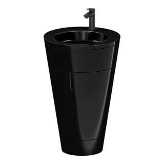 Duravit Waschtischunterschrank c-bonded Set Starck 1 56x86,4x60,5cm, steh., Gr. sw, sw hgl