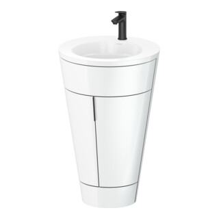 Duravit Waschtischunterschrank c-bonded Set Starck 1 56x86,4x60,5cm, steh., Gr. sw, we. hgl