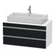 Duravit Waschtischunterschrank Com DuraStyle 100x47,8cm, E sw/we ma, f Kons, 2 Schub.-1