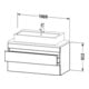 Duravit Waschtischunterschrank Com DuraStyle 100x47,8cm, graph ma, f Kons, 2 Schub.
