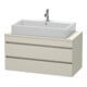 Duravit Waschtischunterschrank Com DuraStyle 100x47,8cm, Tau, f Kons, 2 Schubkästen-1