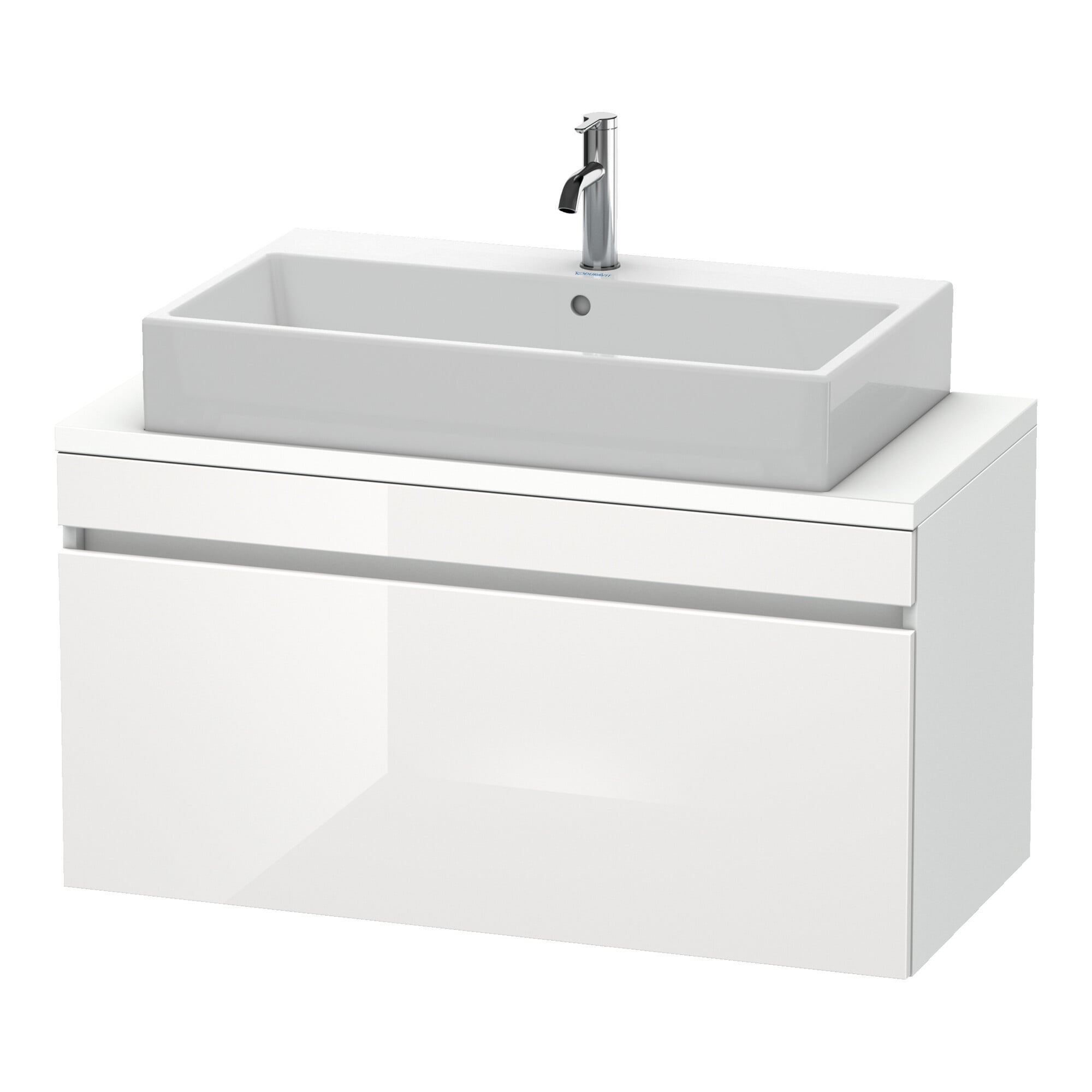 Duravit Waschtischunterschrank Com DuraStyle 100x47,8cm, w hgl/we ma, f Kons, 1 Ausz.