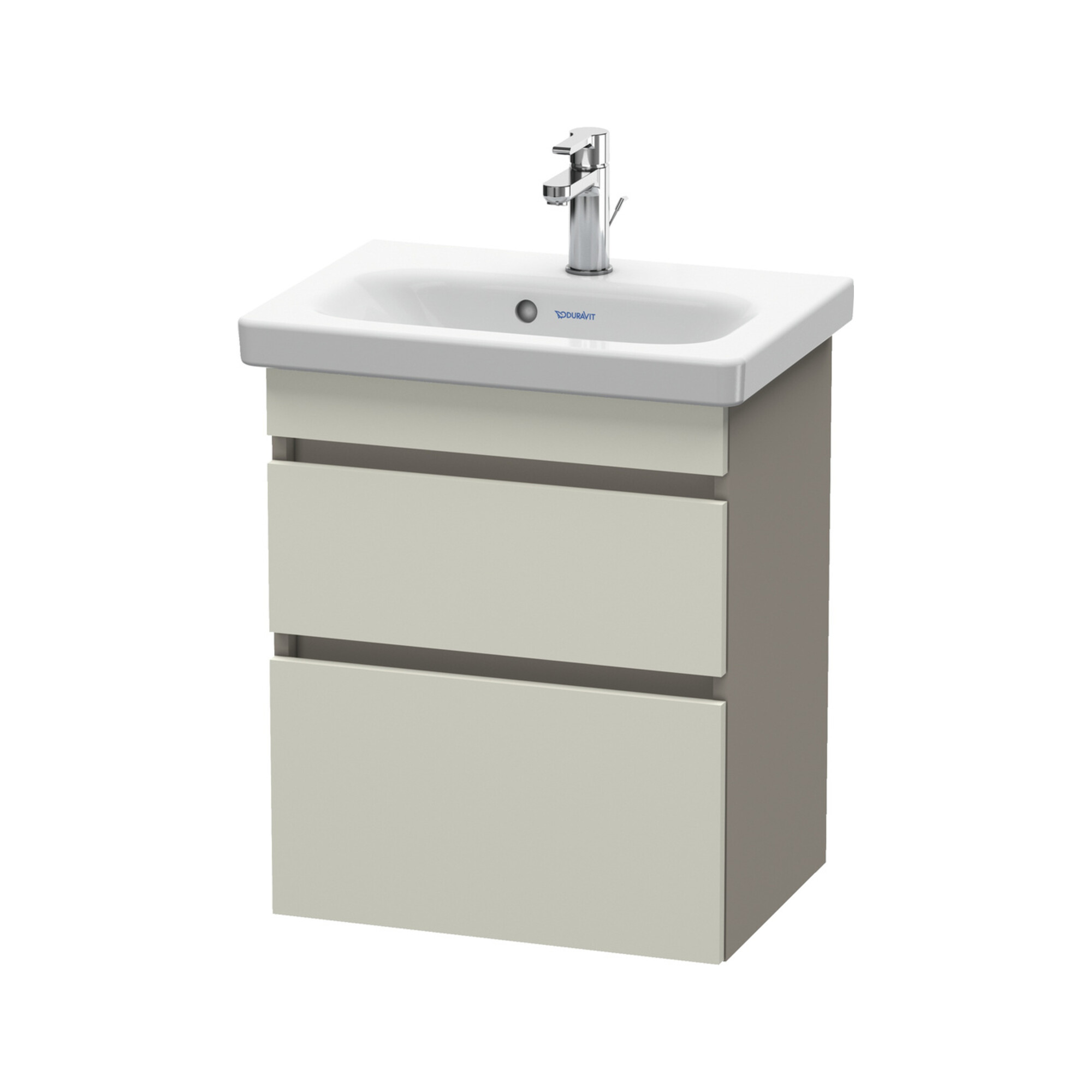 Duravit Waschtischunterschrank Com DuraStyle 50x36,8cm, tau/bas ma, 2 SchKa., wandhängend