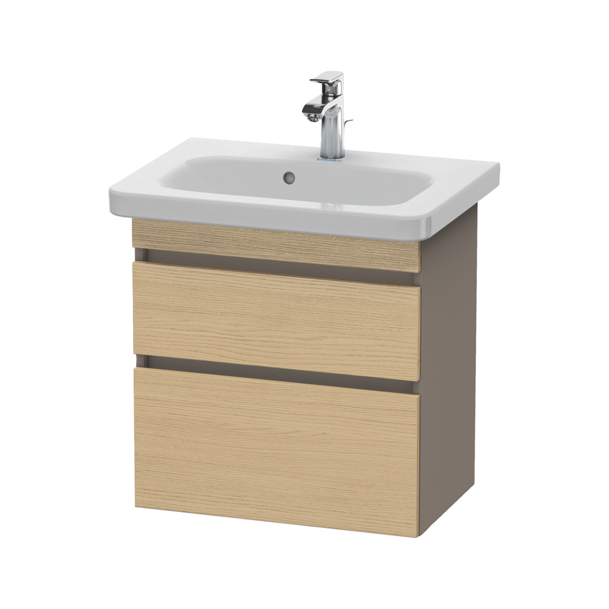Duravit Waschtischunterschrank Com DuraStyle 58x36,8cm, Ei nat/b ma, 2 SchKa., wandhängend