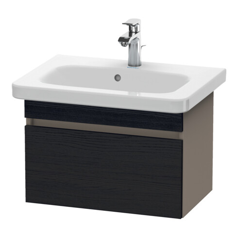 Duravit Waschtischunterschrank Com DuraStyle 58x36,8cm, Ei sw/Basalt matt, 1 Auszug