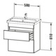 Duravit Waschtischunterschrank Com DuraStyle 58x36,8cm, gra m/bas ma, 2 SchKa., wandhängend