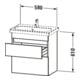 Duravit Waschtischunterschrank Com DuraStyle 58x36,8cm, graph ma, 2 SchKa., wandhängend