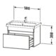 Duravit Waschtischunterschrank Com DuraStyle 58x36,8cm, graphit matt, 1 Auszug