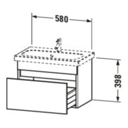 Duravit Waschtischunterschrank Com DuraStyle 58x36,8cm, leinen/basalt matt, 1 Auszug-5
