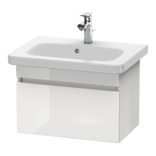 Duravit Waschtischunterschrank Com DuraStyle 58x36,8cm, weiß Hochglanz, 1 Auszug